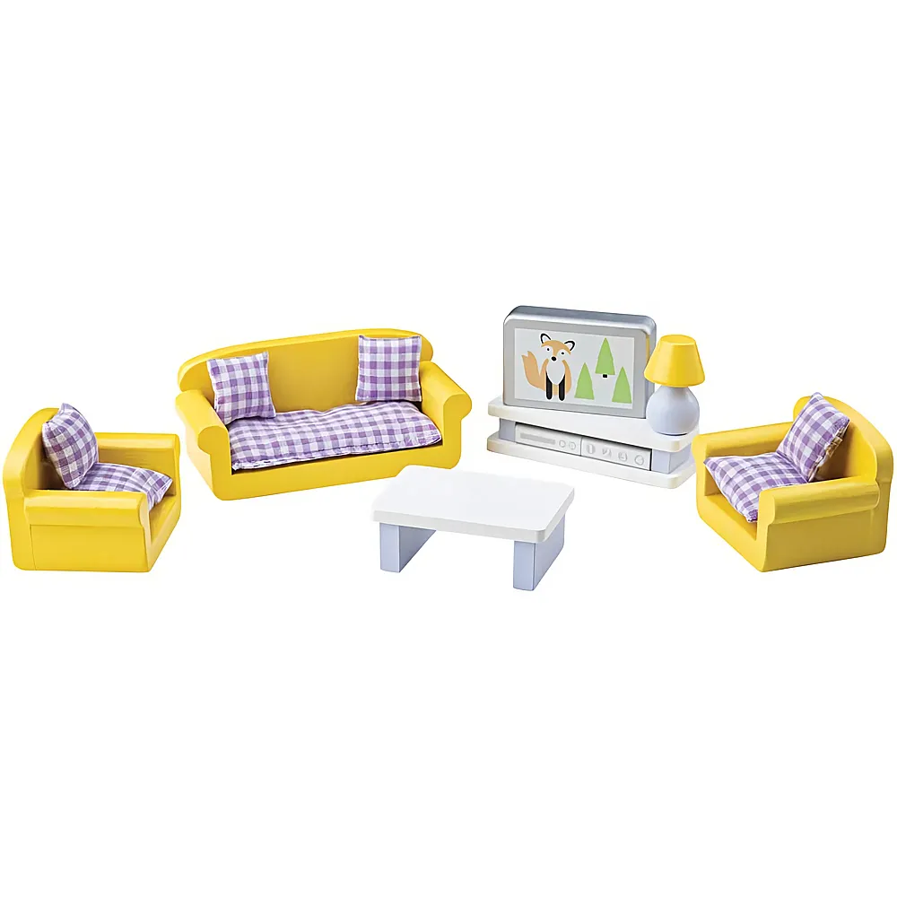 Tidlo Puppenhausm�bel aus Holz, Wohnzimmer, 9-teilig. - Suche