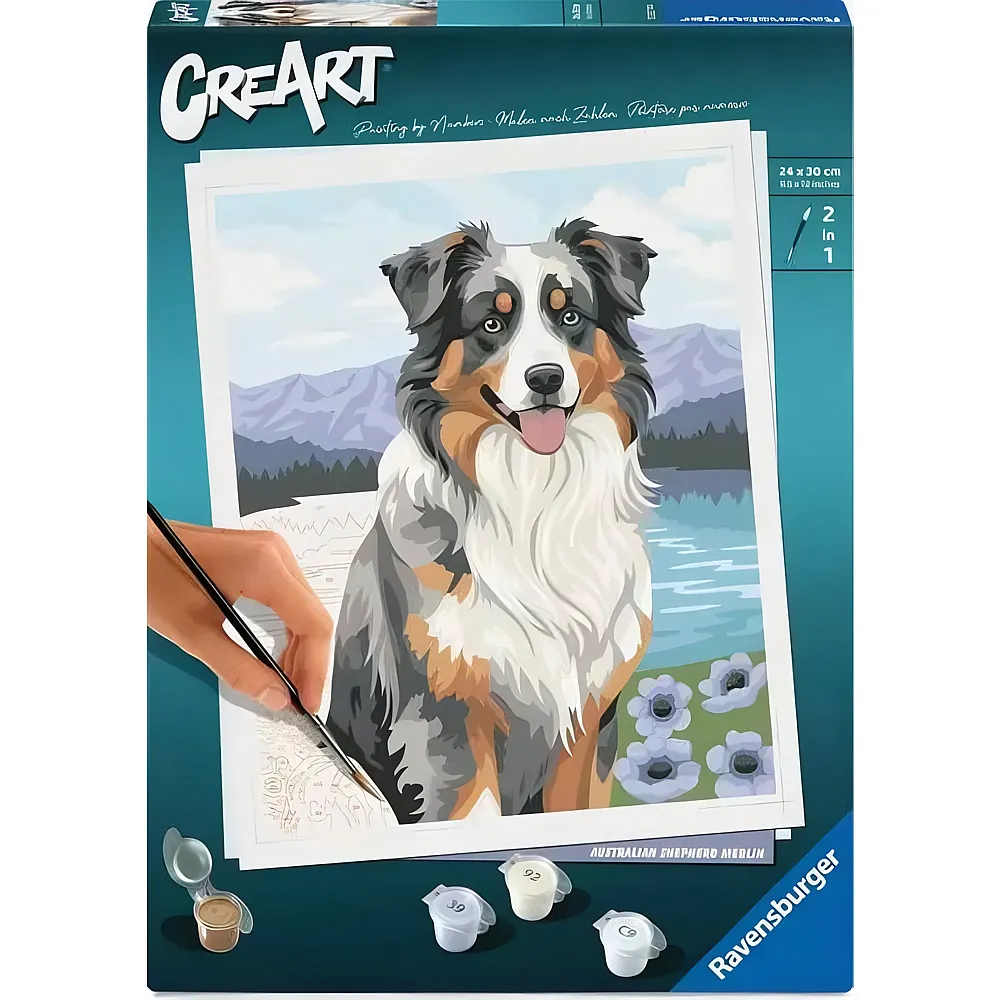 Ravensburger CreArt Malen nach Zahlen - Australian Shepherd Merlin