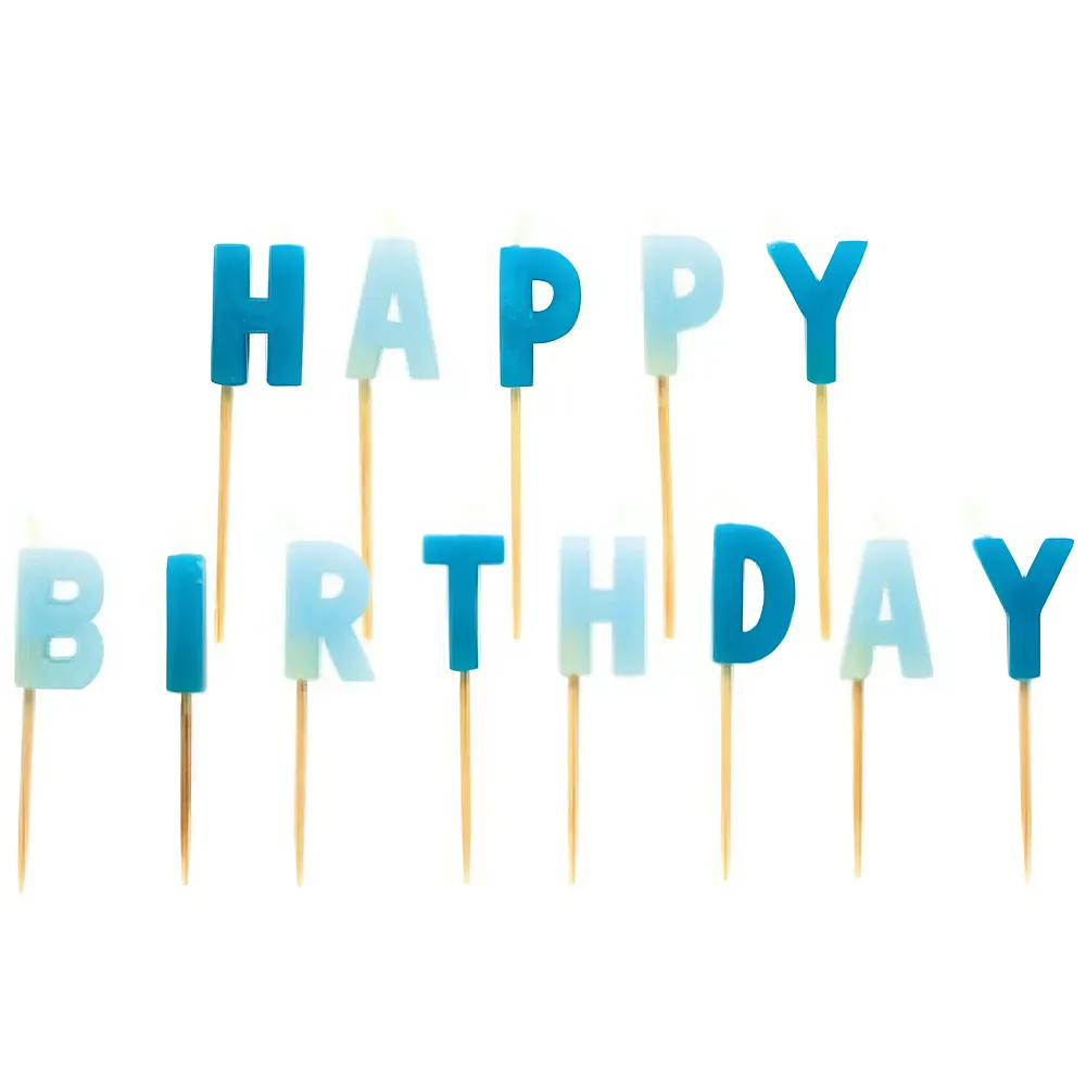 Amscan Kerzenset Happy Birthday blau | Kindergeburtstag