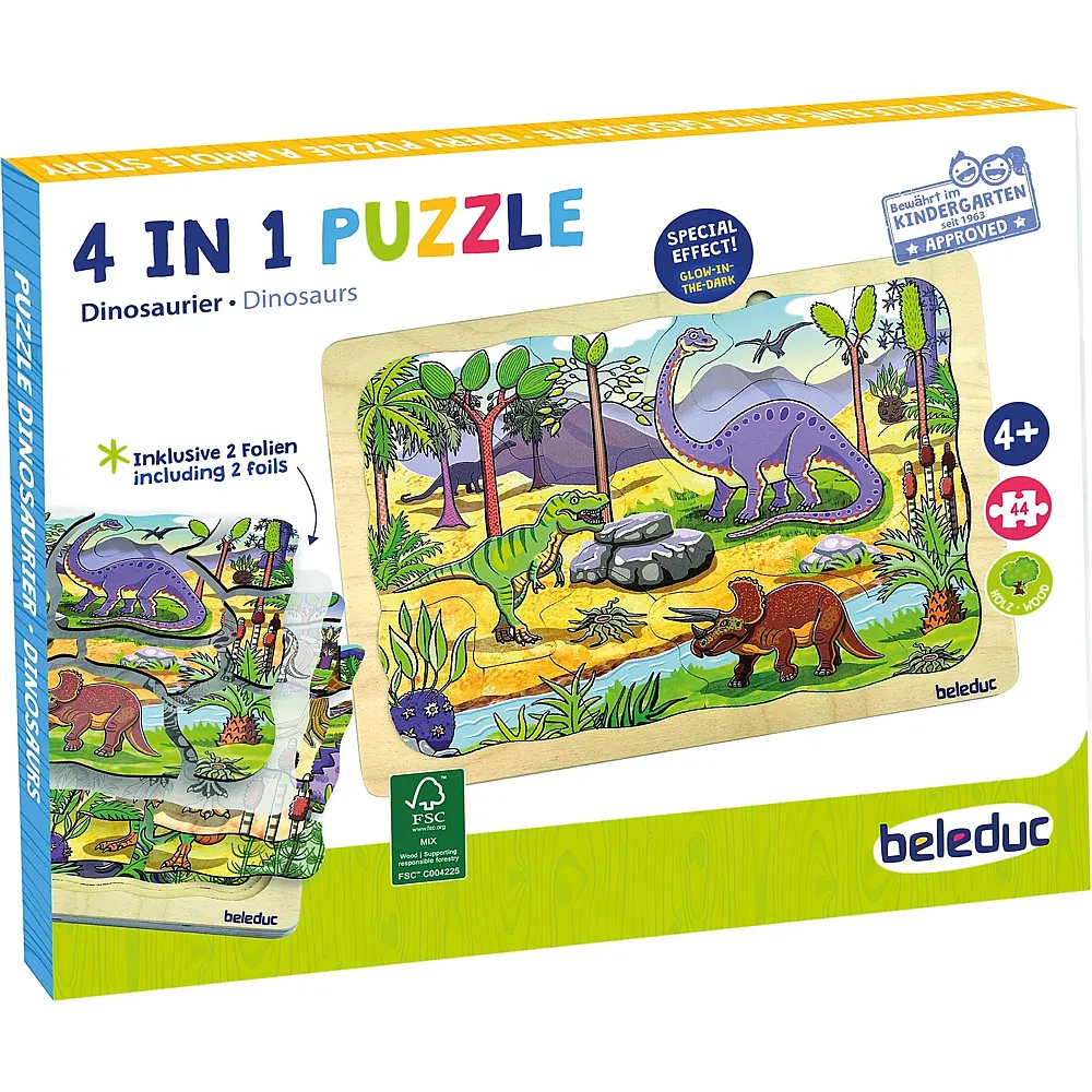 Beleduc Lagen Puzzle Dinosaurier