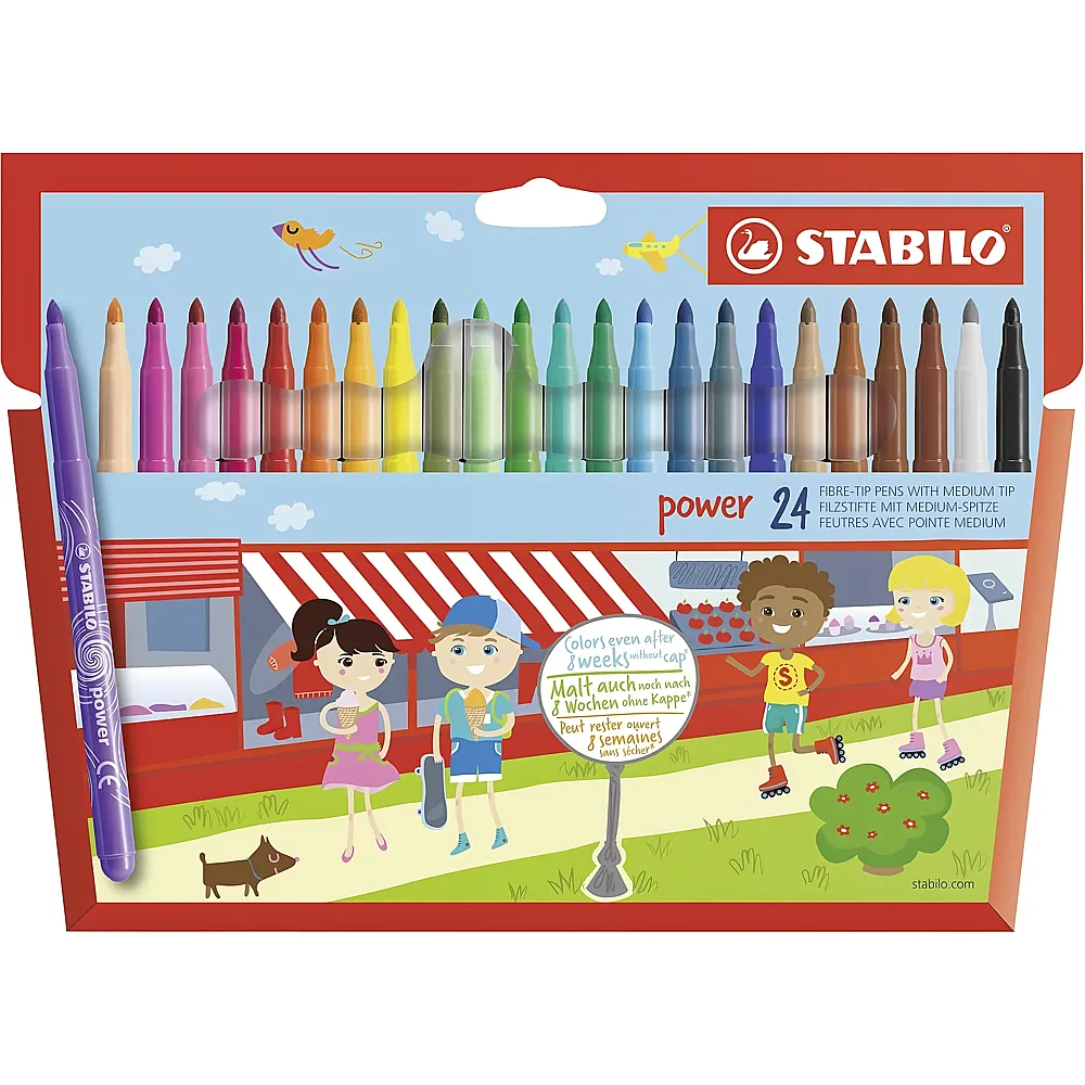 Stabilo Power Fasermaler - 24 Teile