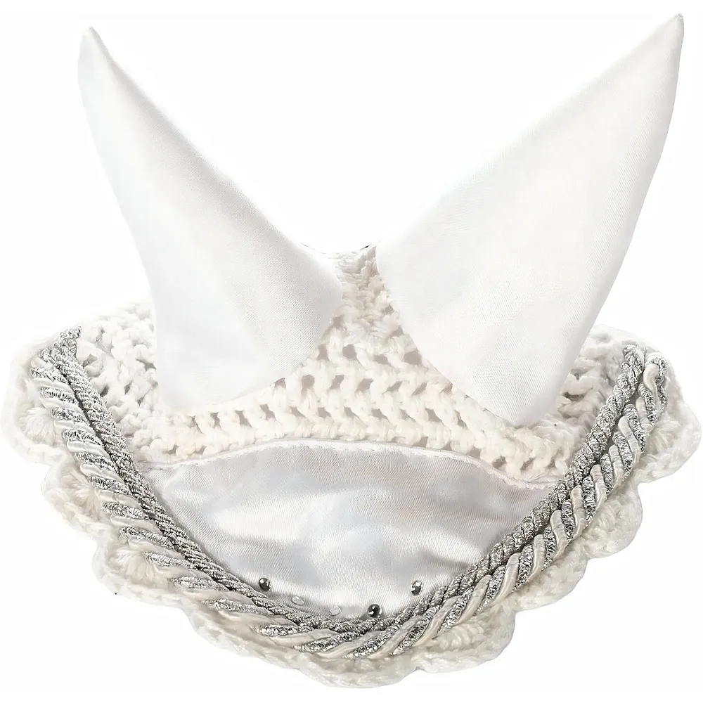 HKM Kids Hobby Horsing Fliegenhaube Turnier Weiss - Reittiere