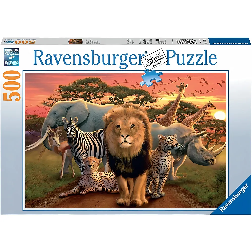 Ravensburger Puzzle Savanne im Abendrot - 500 Teile - Puzzle 500 Teile