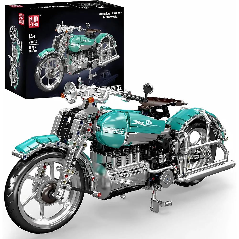 meinspielzeug - Mould King American Cruiser Motorcycle 23004 | Klemmbausteine Fahrzeuge