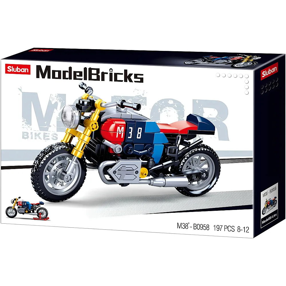 Sluban ModelBricks Cafe Racer Motorcycle - 197 Teile