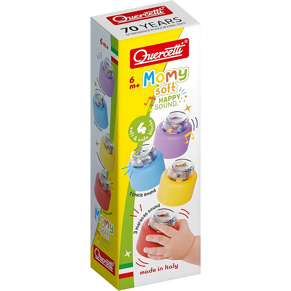 Quercetti Momy Soft Bausteine mit Sound - 4 Teile