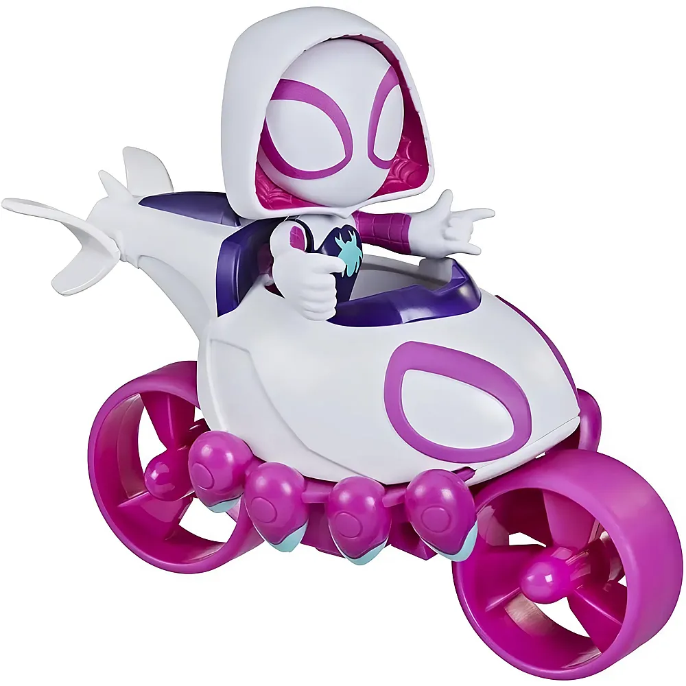 Hasbro SPIDEY AND HIS AMAZING FRIENDS Marvel Ghost-Spider Action-Figur und Geister-Bike Fahrzeug, f�r Kinder ab 3 Jahren