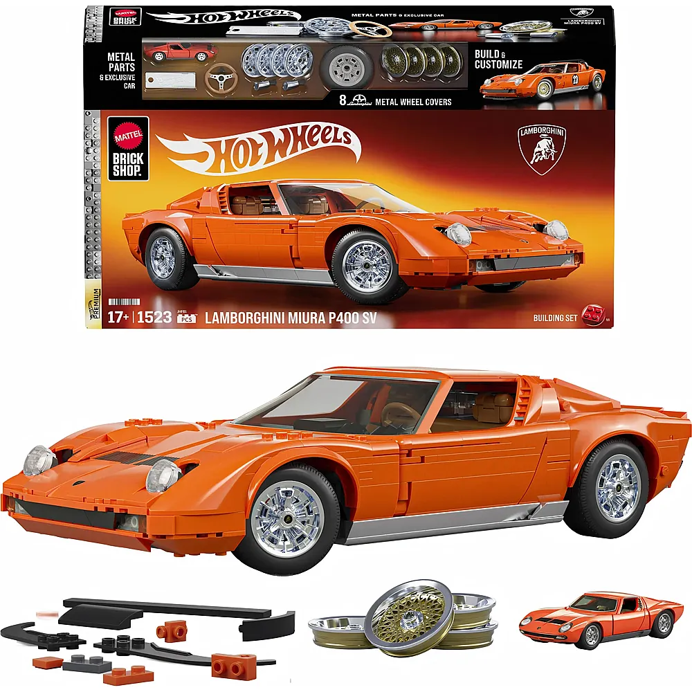 Mattel Brick Shop Premium Lamborghini Miura P400 SV - 1523 Teile