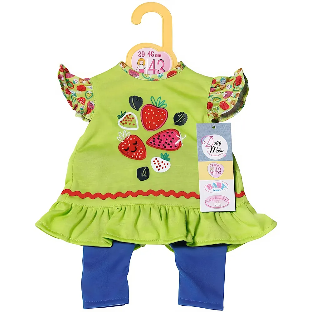 Zapf Creation Dolly Moda Shirt & Leggings Erdbeeren 43cm | Puppenkleider