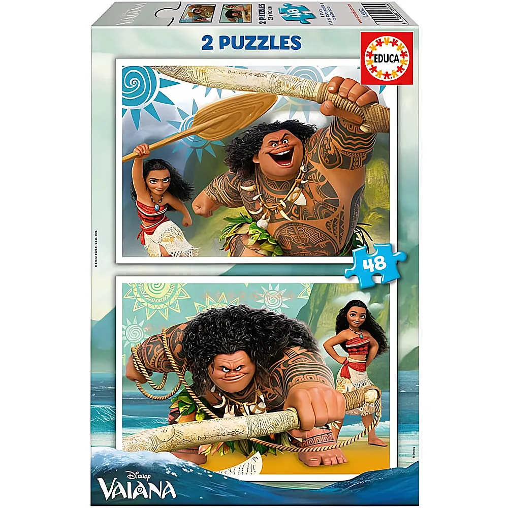 meinspielzeug - Educa Puzzle Vaiana / Moana - 48 Teile Disney Princess | Puzzle 10-104 Teile
