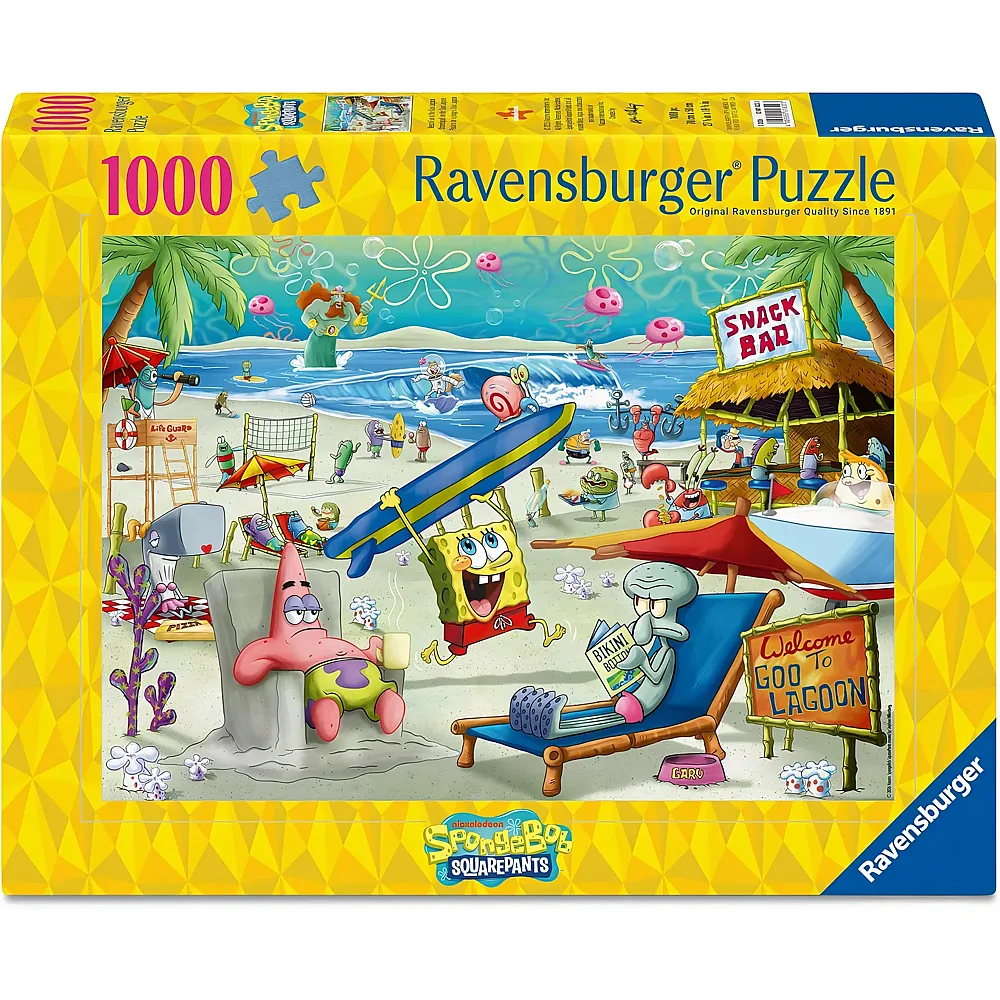 Ravensburger Puzzle SpongeBob Beach Fun at the Goo Lagoon 1000Teile