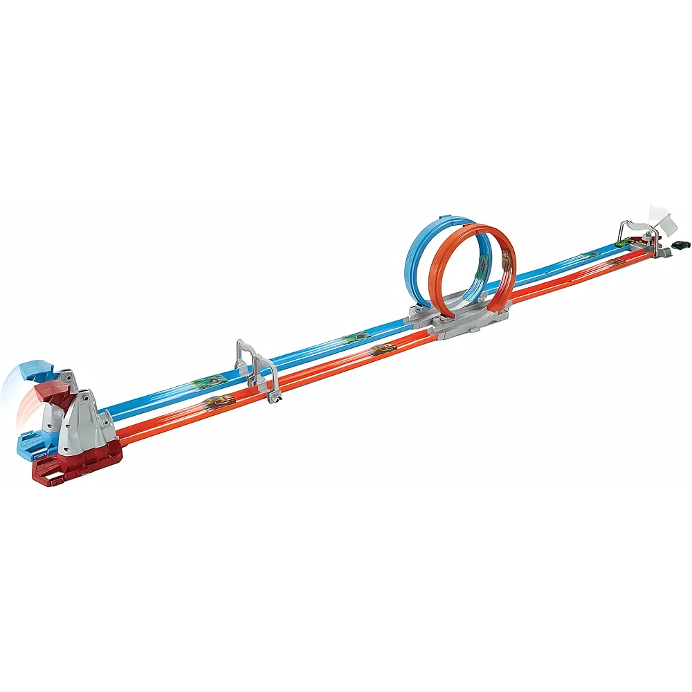 Hot Wheels Action Zweispurige Looping Rennstrecke - 1:64