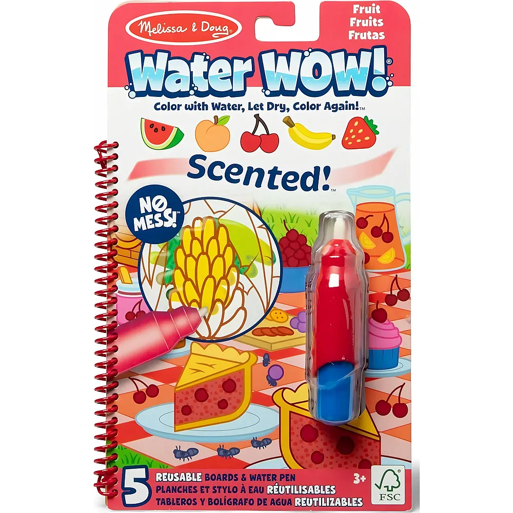 Melissa & Doug Scented Water Wow Wiederverwendbares wasseraktiviertes Aktivit�tenblock-Reisespielzeug  Fr�chte