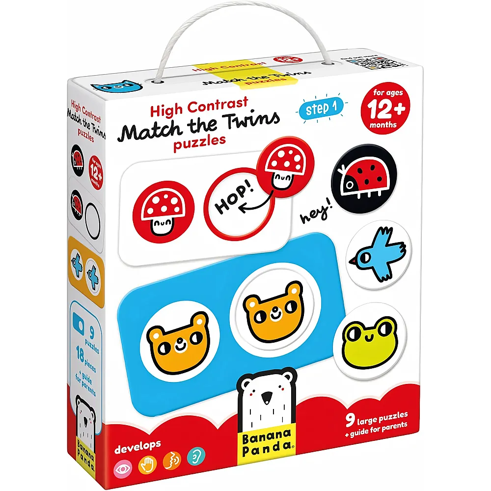 Banana Panda Puzzle 8in1 Finde die Zwillinge 2Teile
