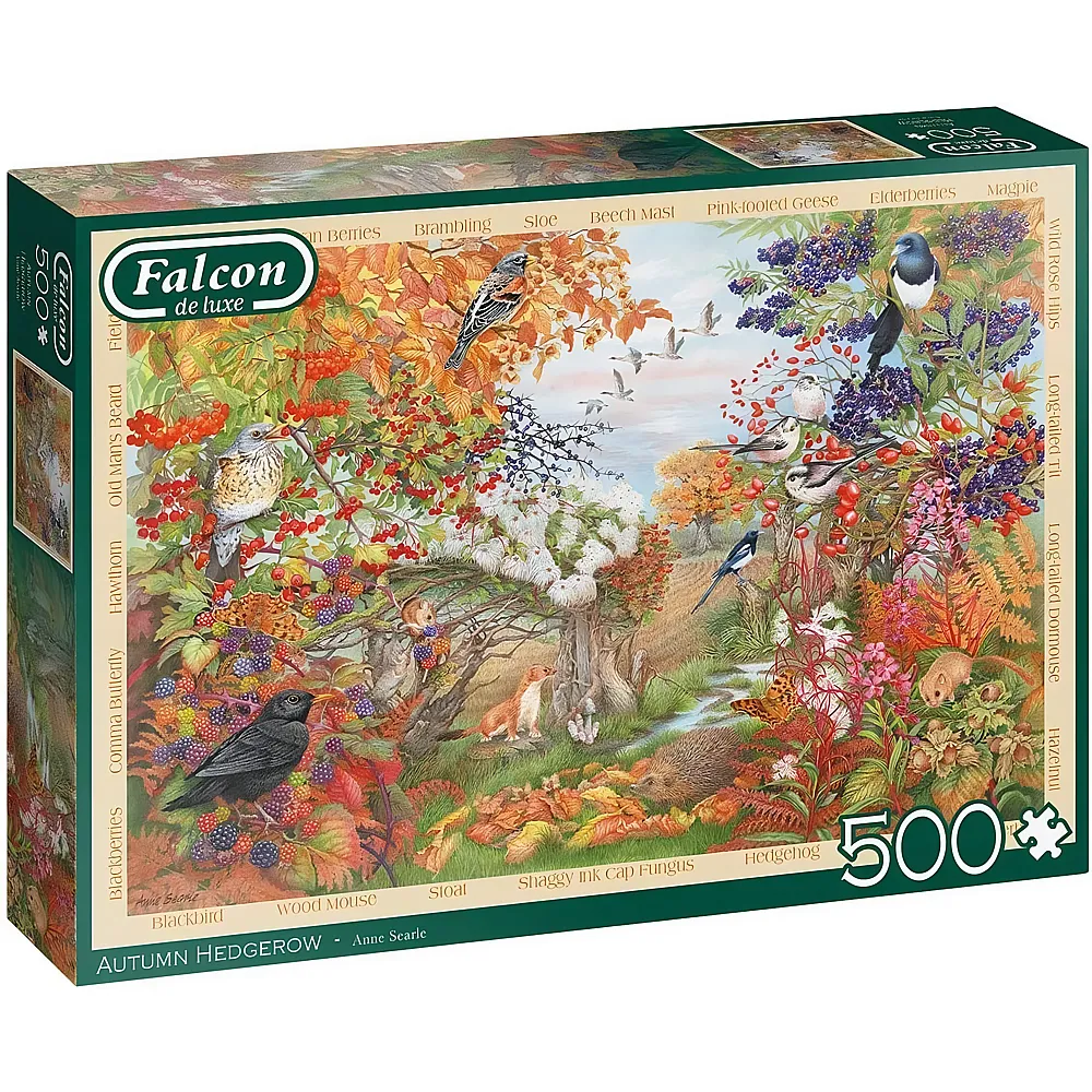 Falcon Puzzle Anne Searle Autumn Hedgerow - 500 Teile
