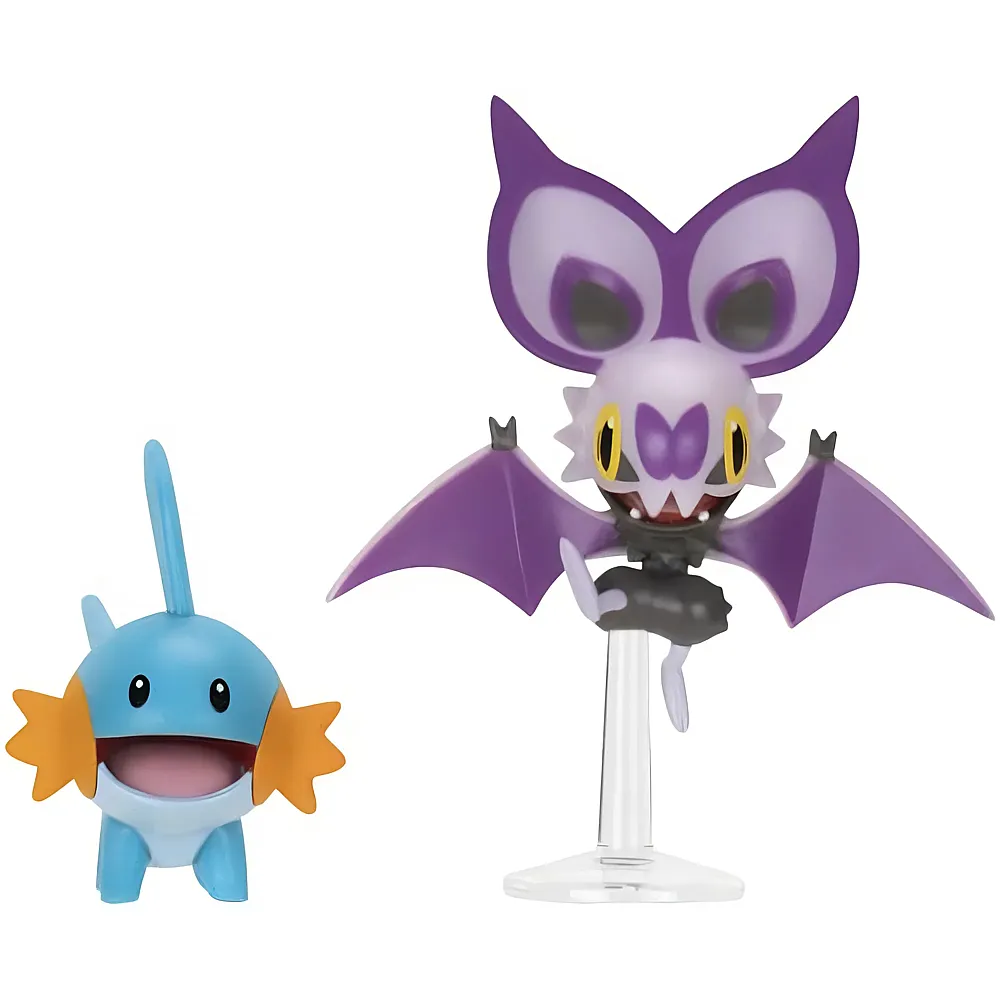 Jazwares Pok�mon Battle Figure 2 Pack -  Noibat Och Mudkip 5cm