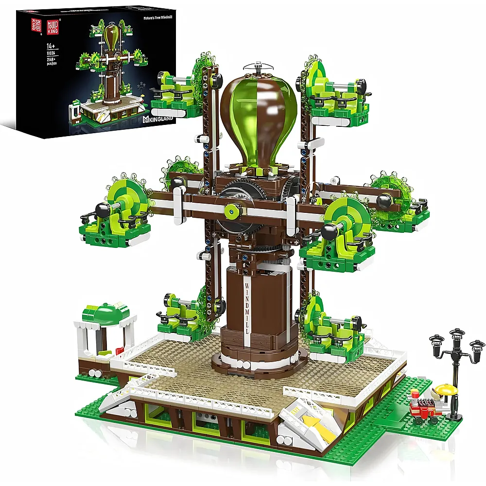 Mould King Kingland Grosse Windm�hle Vergn�gungspark 11026 - Klemmbausteine Stadtleben