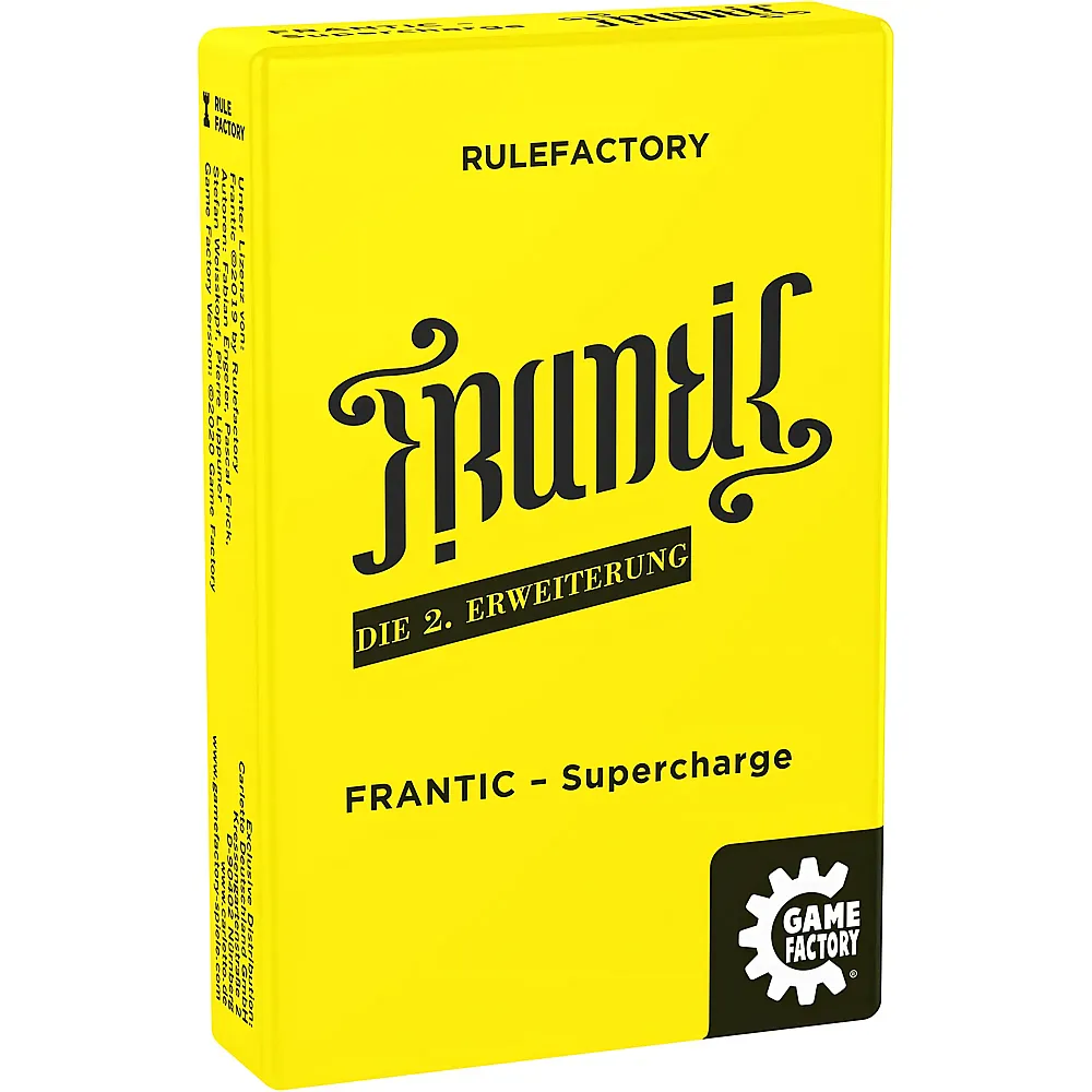 Game Factory Frantic Supercharge Kartenspiel, 2. Erweiterung, Gelb