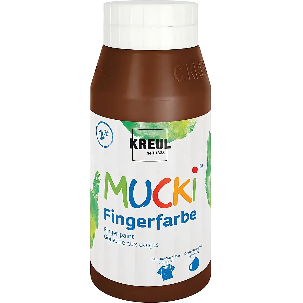 Kreul Mucki Fingerfarbe Braun - 750 ml | Farbe & Kreide