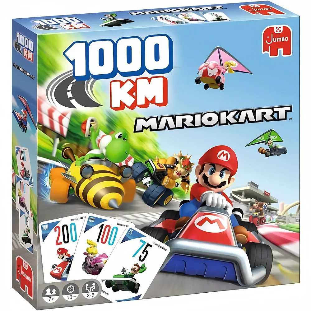 Jumbo Spiele Super Mario 1000KM Mario Kart Brettspiel