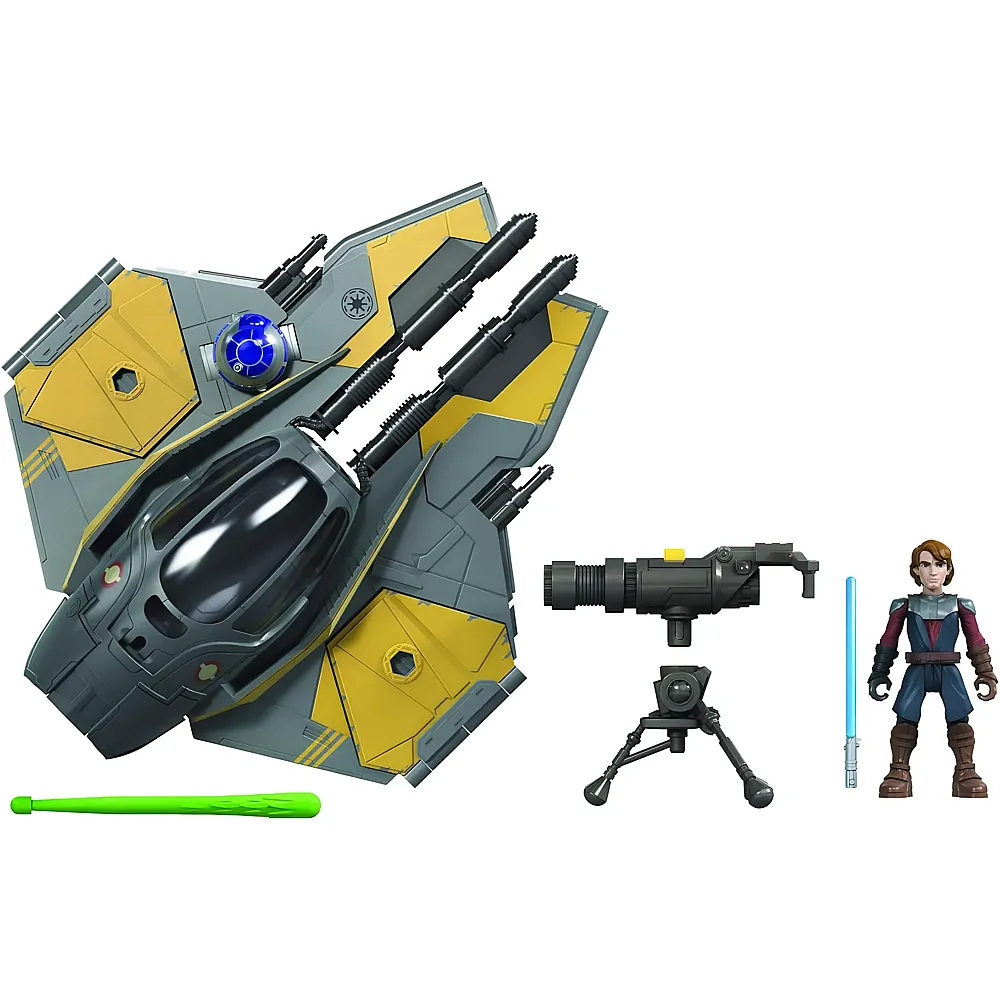 Hasbro Star Wars Mission Fleet Stellar Class Anakin Skywalker Jedi-Sternenj�ger 6 cm groe Figur und Fahrzeug, Spielzeug f�r Kids ab 4 Jahren