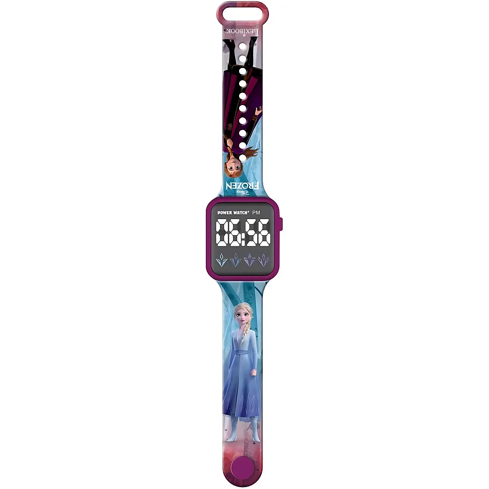 meinspielzeug - Lexibook Disney Frozen Digitaluhr, 12- oder 24-Stunden-Anzeige Blau/Violett | Accessoires