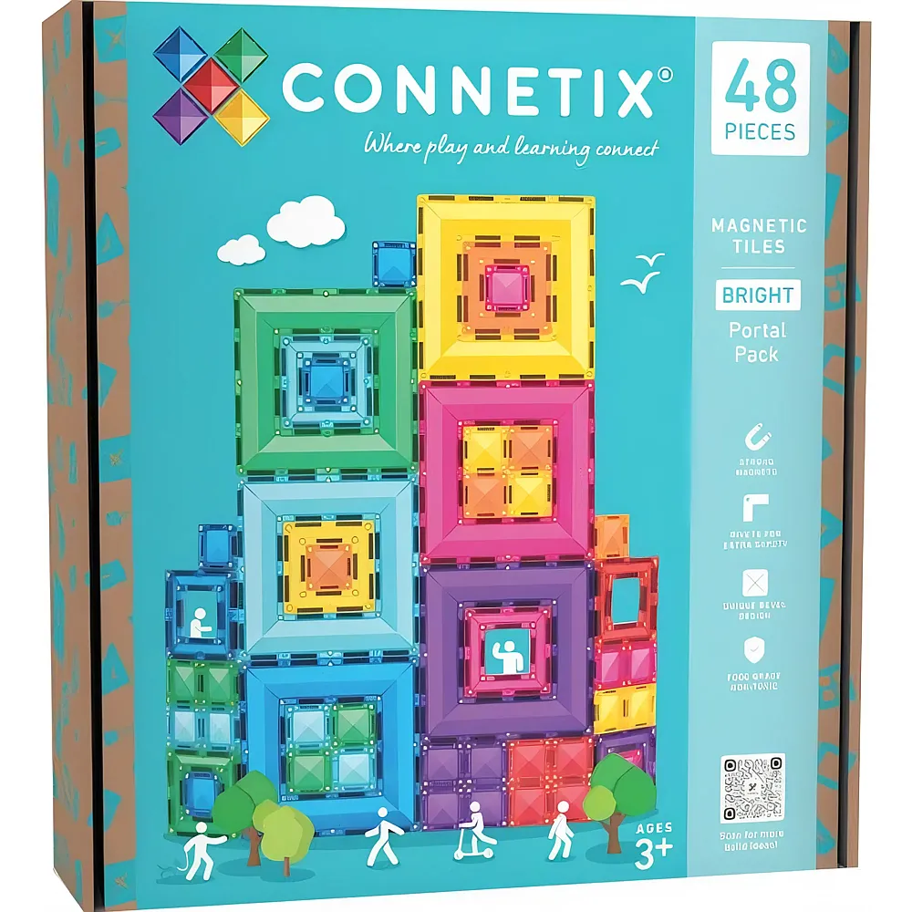 Connetix Bright Portal Pack - 48 Teile