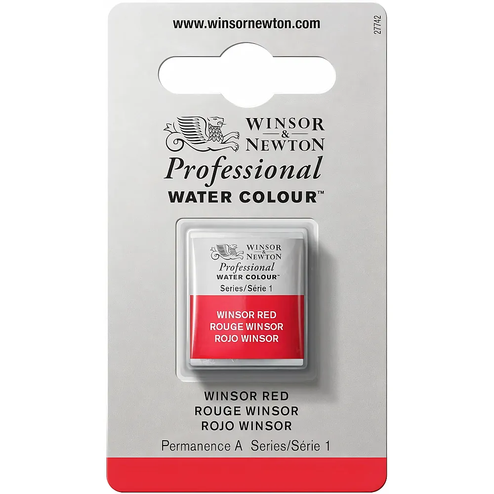 Winsor & Newton Professional Water Colour Aquarellfarbe Winsorrot - 1/2 Napf