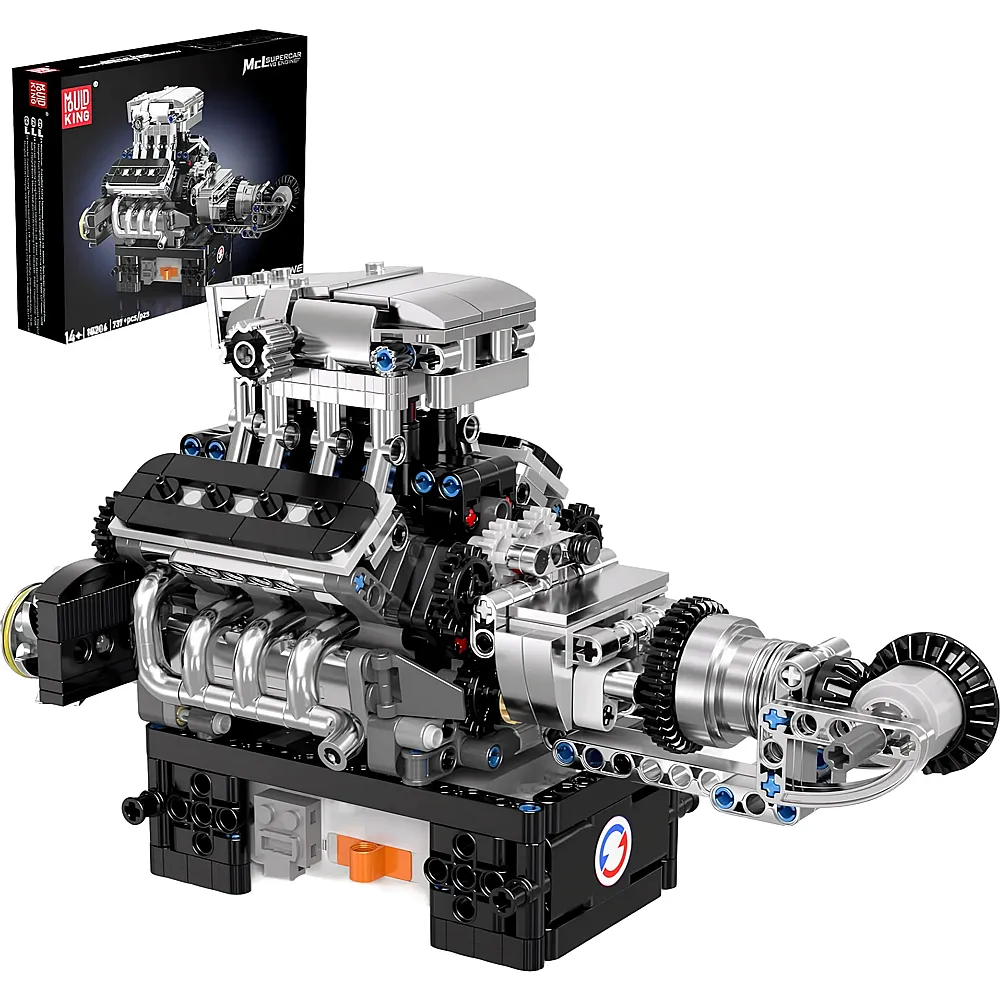 meinspielzeug - Mould King Engines MCL V-8 Motor 10206 | Klemmbausteine Fahrzeuge