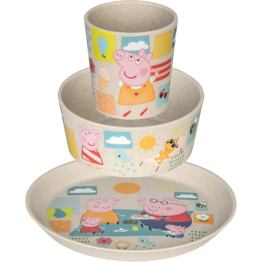 Koziol Kindergeschirr Peppa Pig - 3 Teile | Essen & Trinken