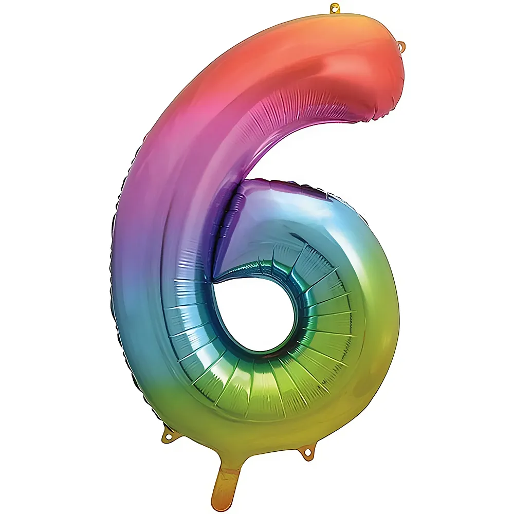Unique Palloncino in alluminio Rainbow Metallic n. 6 - 86 cm