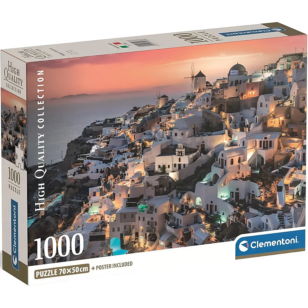 Clementoni Puzzle High Quality Collection Schattierungen von Santorini - 1000 Teile