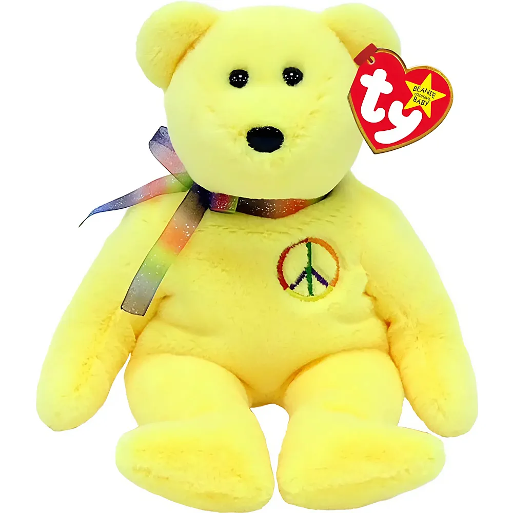 Ty Beanie Babies Peace der B�r Gelb - 15 cm - B�ren Pl�sch