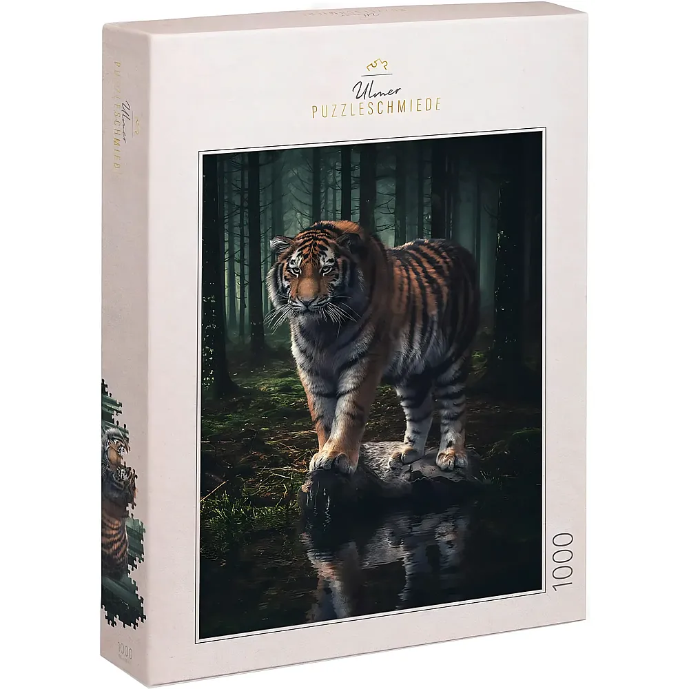 Ulmer Puzzleschmiede Herrscher des dunklen Waldes, Der majest�tische Sibirische Tiger - 1000 Teile