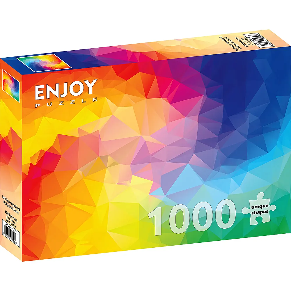 Enjoy Puzzle Rainbow Gradient Poligonal Swirl - 1000 Teile
