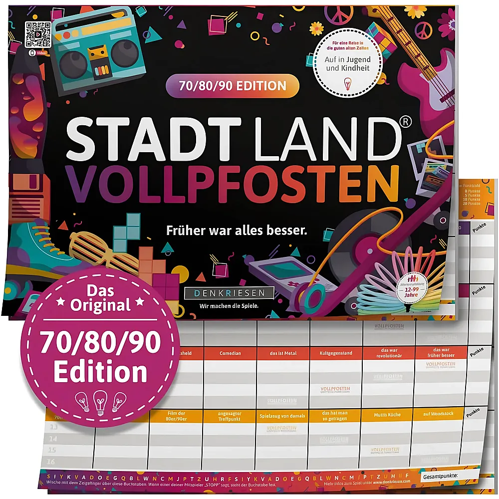 Denkriesen Stadt Land Vollpfosten 70/80/90 Edition - Fr�her war alles besser.