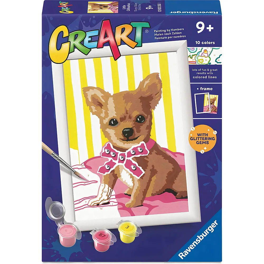 Ravensburger CreArt Malen nach Zahlen - Kleiner Chihuahua