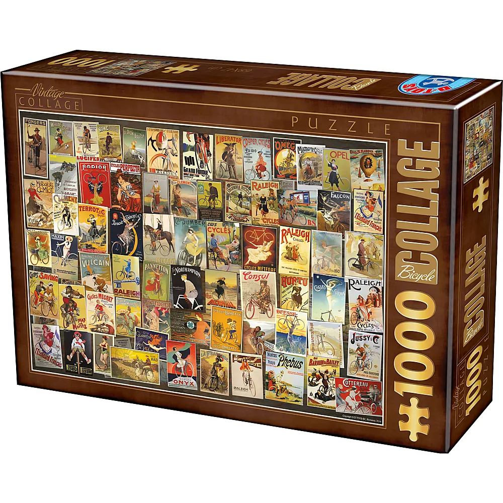 DToys Vintage Collage - Bicycle - 1000 Teile