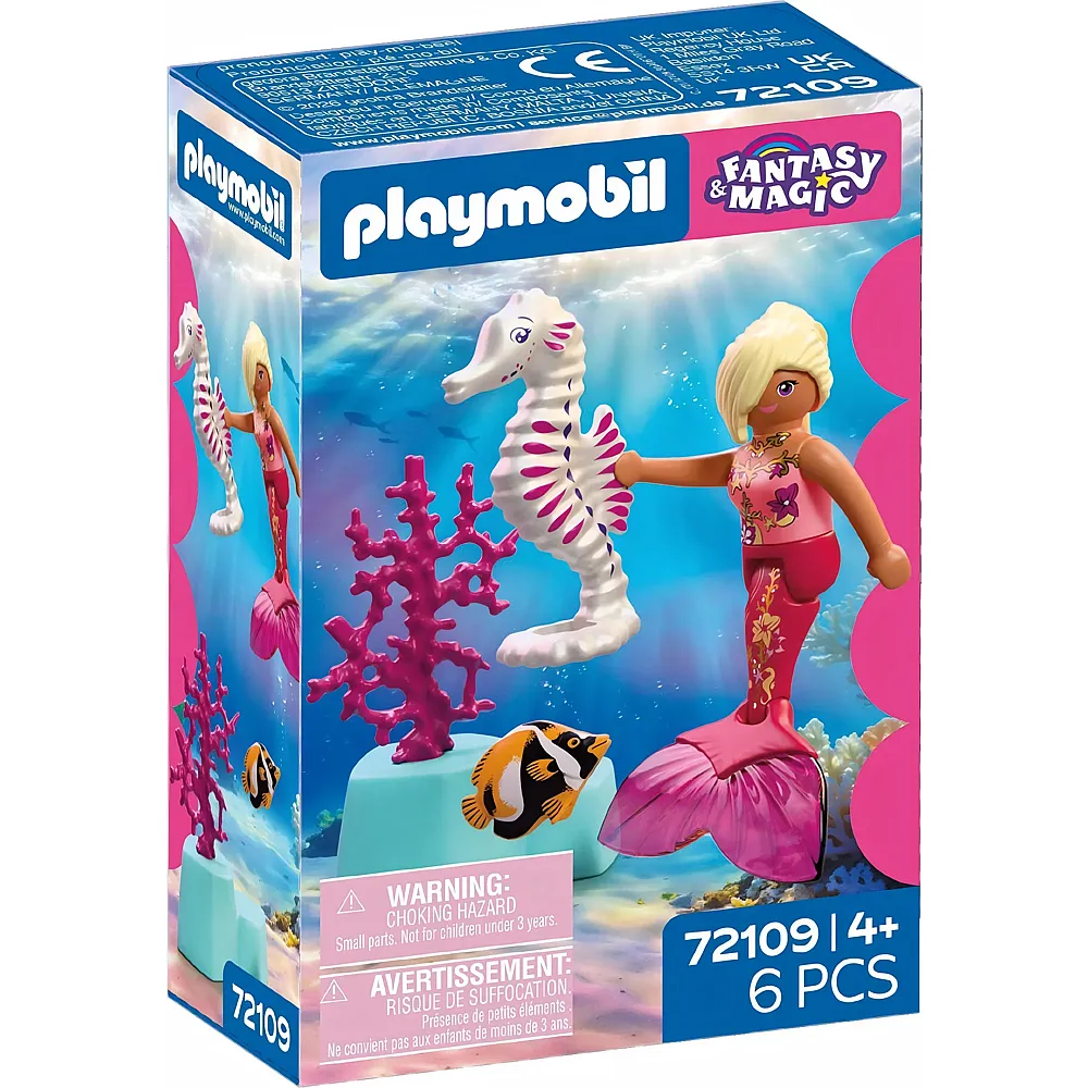 PLAYMOBIL Fantasy & Magic Meerjungfrau mit Seepferdchen 72109