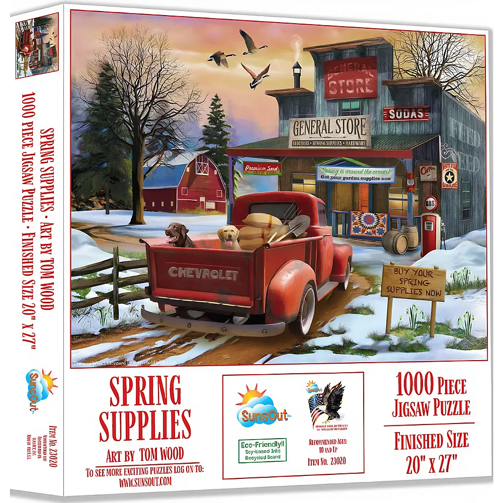 SunsOut Puzzle Tom Wood Spring Supplies - 1000 Teile