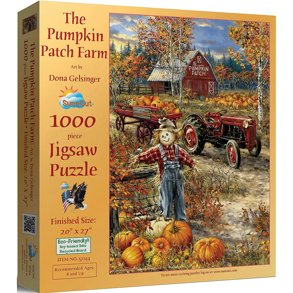 SunsOut Puzzle Dona Gelsinger The Pumpkin Patch Farm 1000Teile