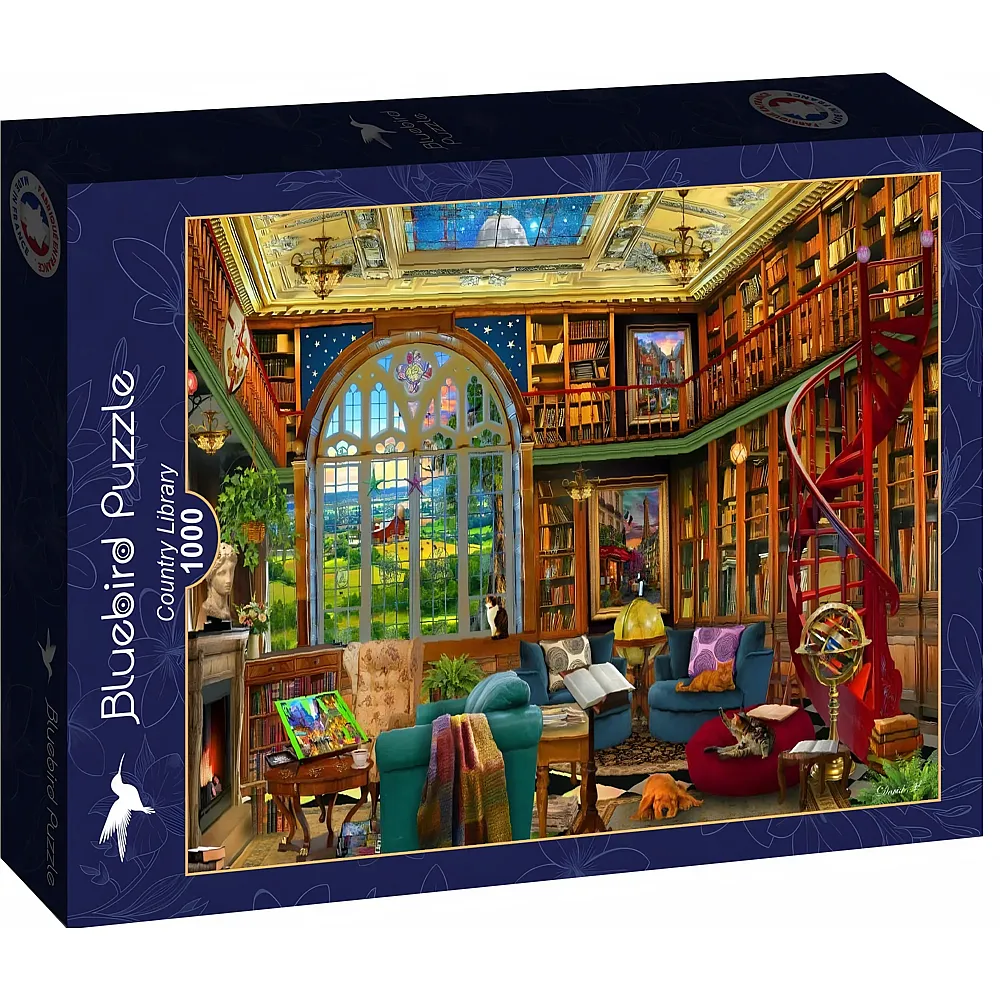 Bluebird Puzzle Country Library - 1000 Teile