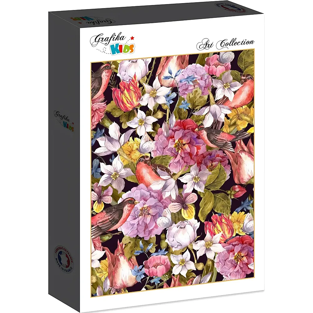 Grafika Puzzle Art Collection Grafika Kids Vintage Flowers and Birds - 12 Teile