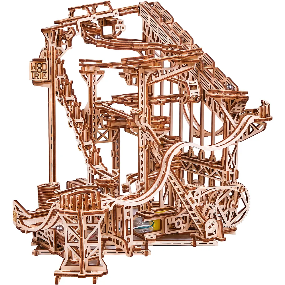 WoodTrick Bausatz Spiral Kugelbahn - 557 Teile