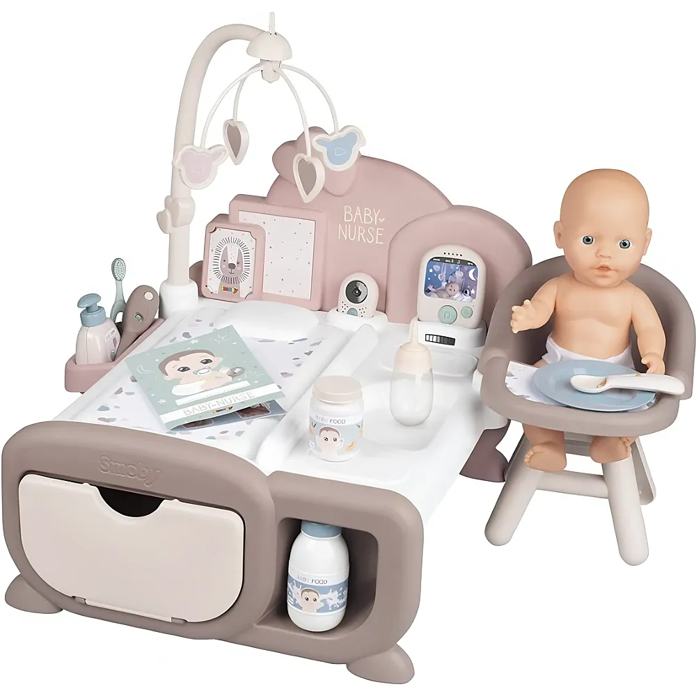 Smoby Baby Nurse Spielzimmer 3-in-1 mit Puppe