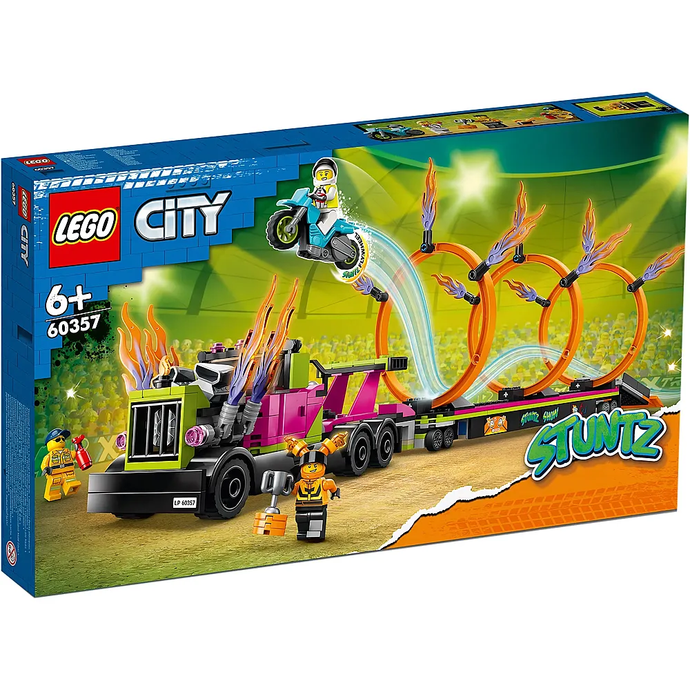 LEGO City Stuntz Stunttruck mit Feuerreifen-Challenge 60357