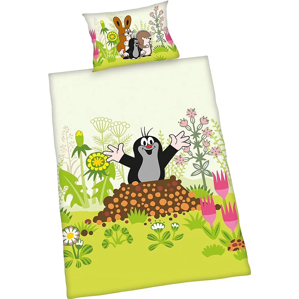 Herding Die Maus Bettw�sche-Set Der kleine Maulwurf mit Wendemotiv 100x135cm