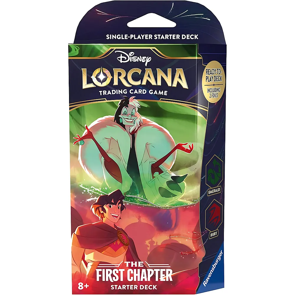 Ravensburger Disney Lorcana Das Erste Kapitel - Starter Deck Smaragd und Rubin - English