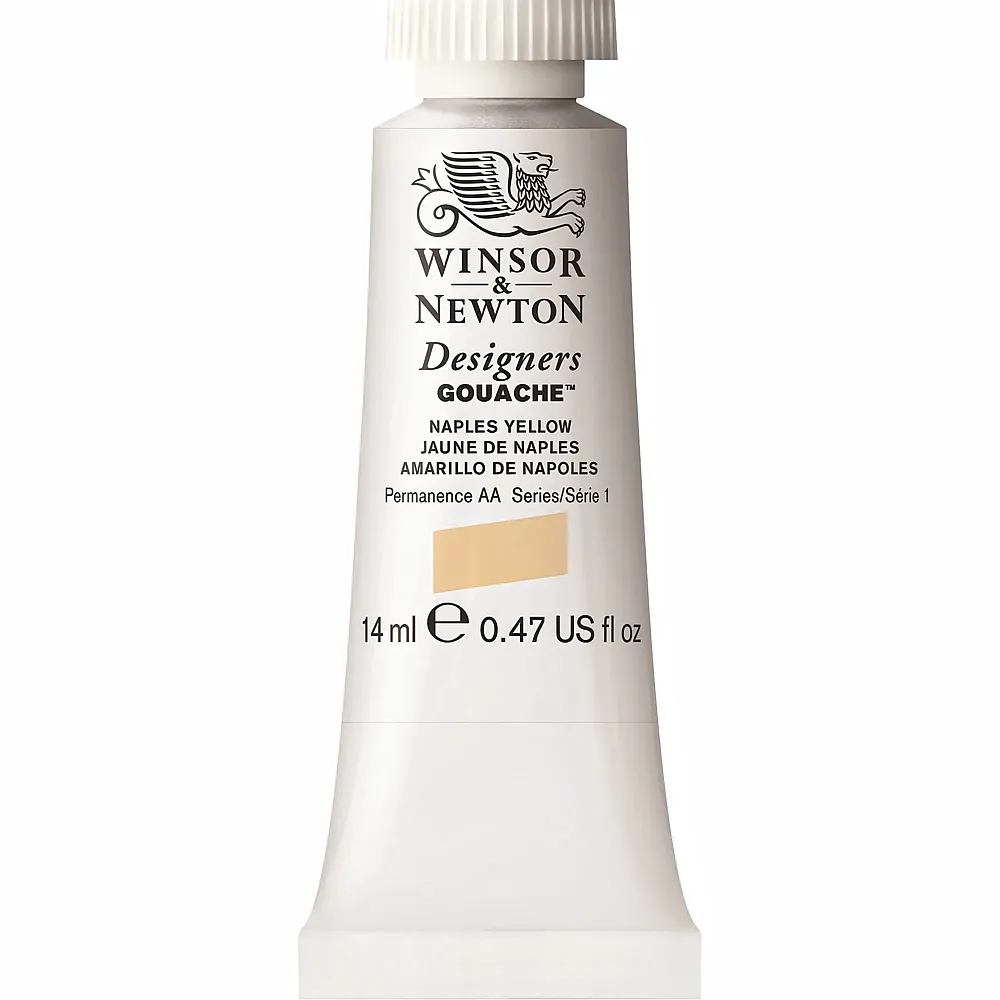 Winsor & Newton Designers Gouache Wasserbasierte K�nstlerfarbe Neapelgelb - 14 ml | Farbe & Kreide