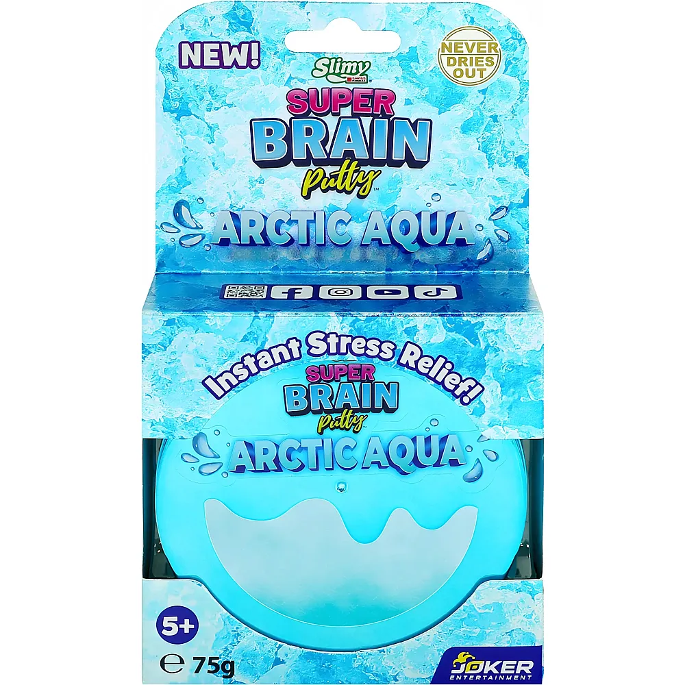 Slimy Super Brain Putty Metallic - Arctic Aqua 75g - Suche